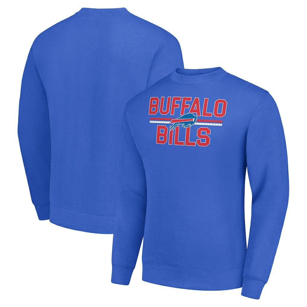 Buffalo Bills Starter Team Mesh Print Graphic Pullover Sweatshirt - Royal - NFL