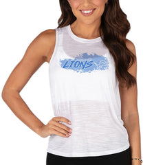 Detroit Lions Concepts Sport Women's Infuse Lightweight Slub Knit Tank Top - White - NFL