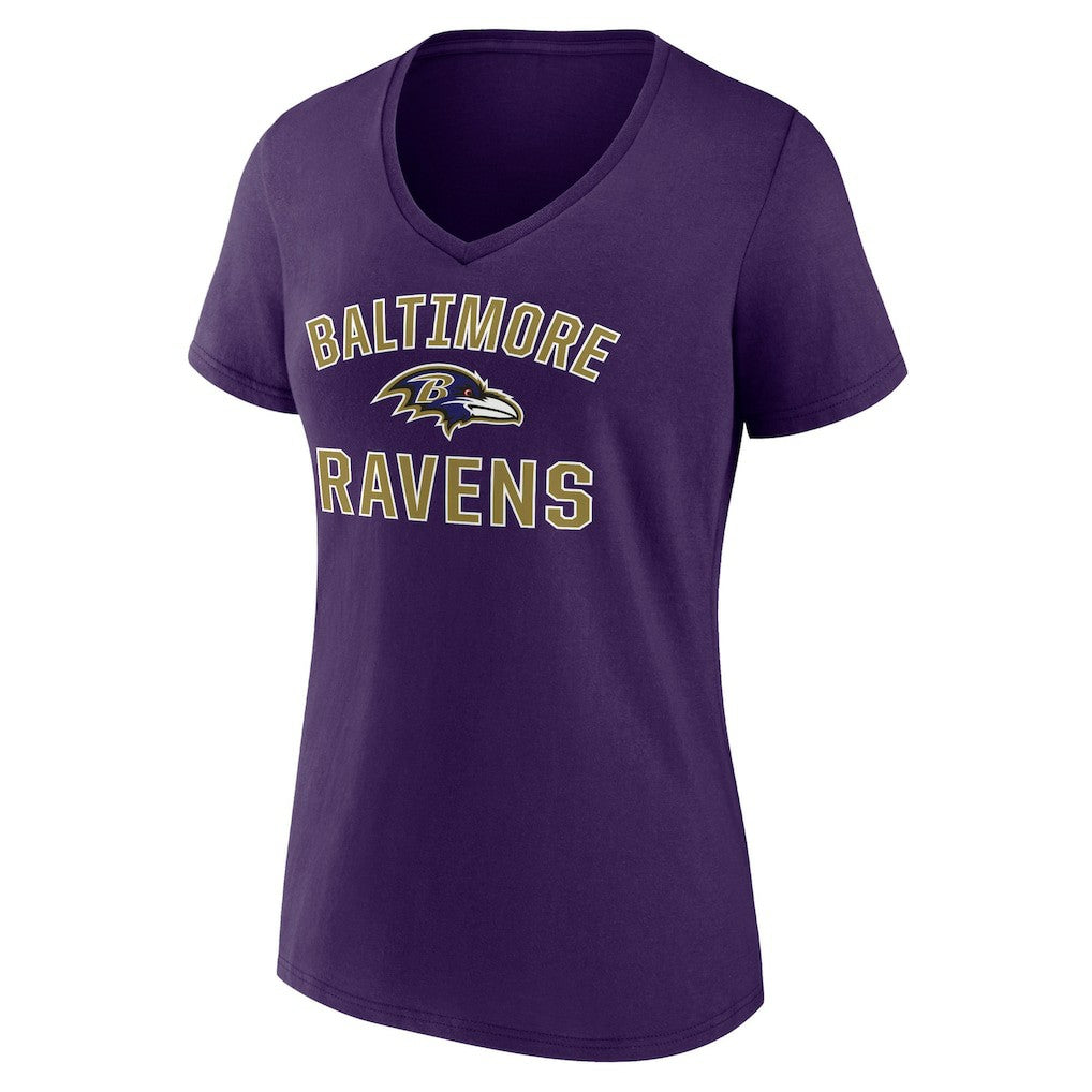 Baltimore Ravens Women's Victory Arch V-Neck T-Shirt - Purple - NFL