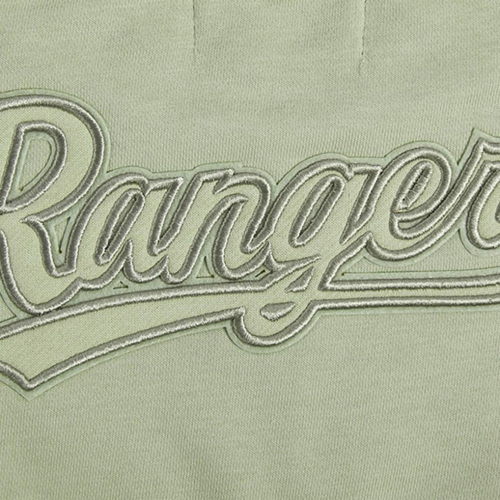 Texas Rangers Pro Standard Women's Neutral Oversized Boxy Cropped Pullover Sweatshirt Outlet