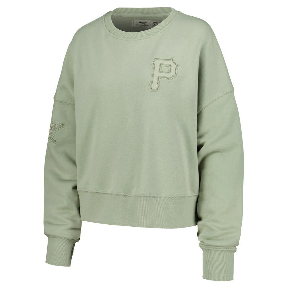Pittsburgh Pirates Pro Standard Women's Neutral Oversized Boxy Cropped Pullover Sweatshirt Online