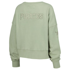Pittsburgh Pirates Pro Standard Women's Neutral Oversized Boxy Cropped Pullover Sweatshirt Online