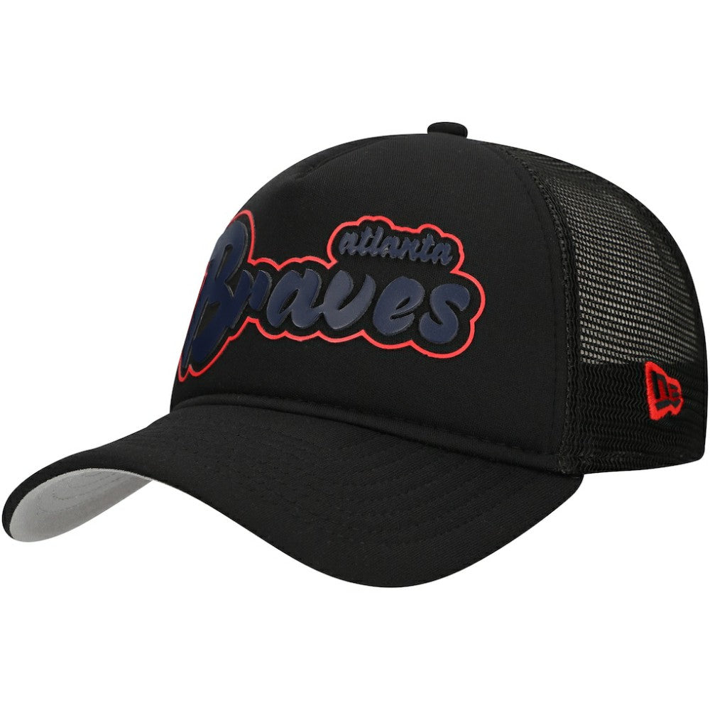 Atlanta Braves New Era Retro Bold A-Frame Trucker 9FORTY Adjustable Hat Online