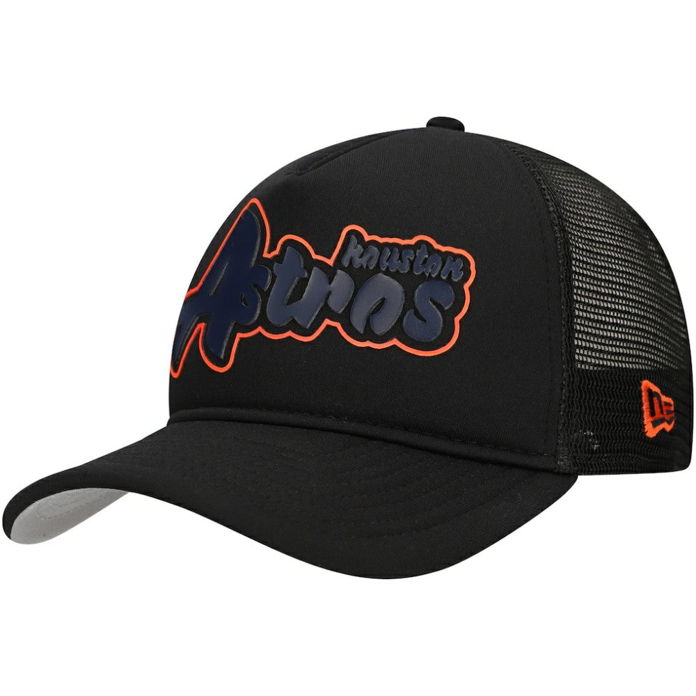 Houston Astros New Era Retro Bold A-Frame Trucker 9FORTY Adjustable Hat Discount
