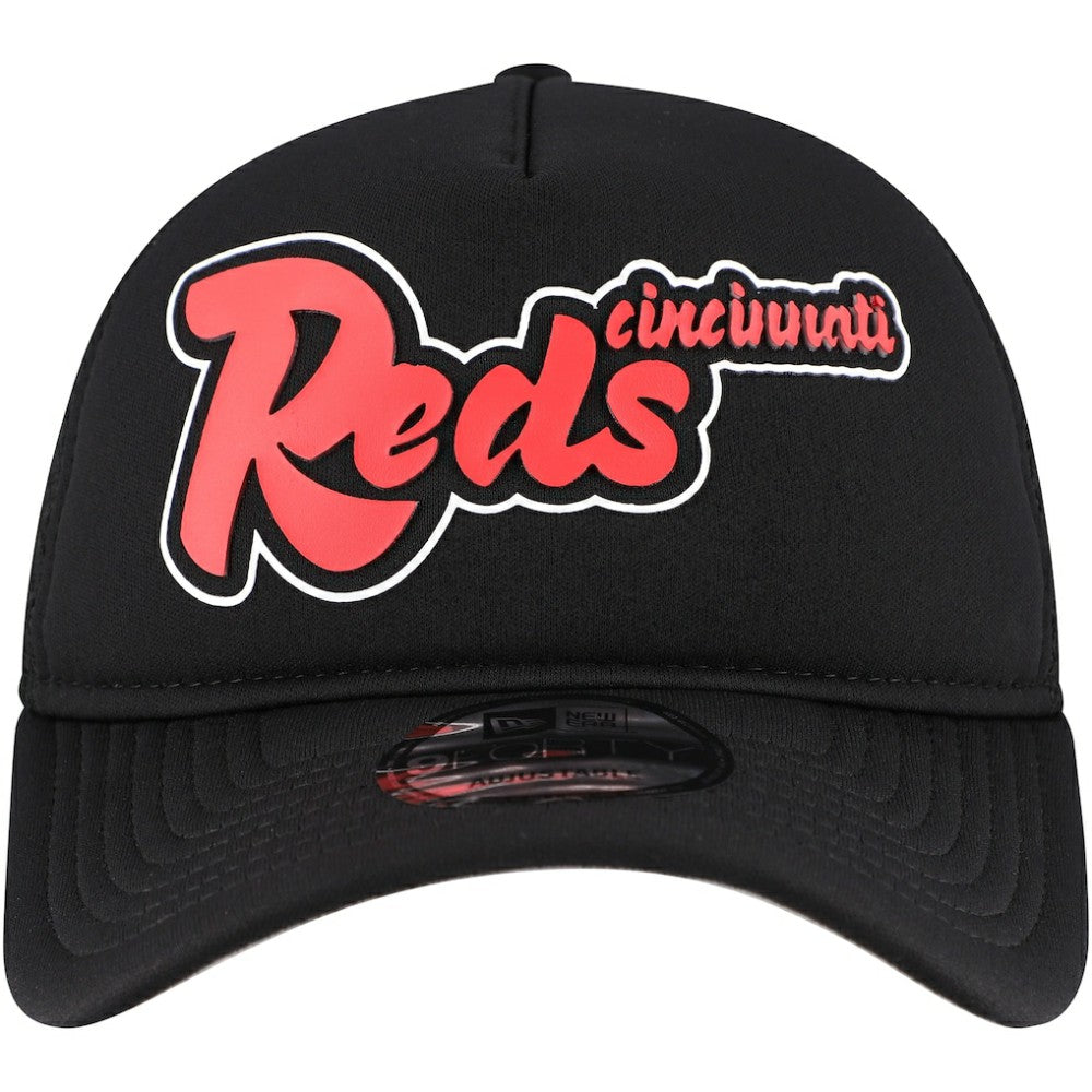 Cincinnati Reds New Era Retro Bold A-Frame Trucker 9FORTY Adjustable Hat Discount