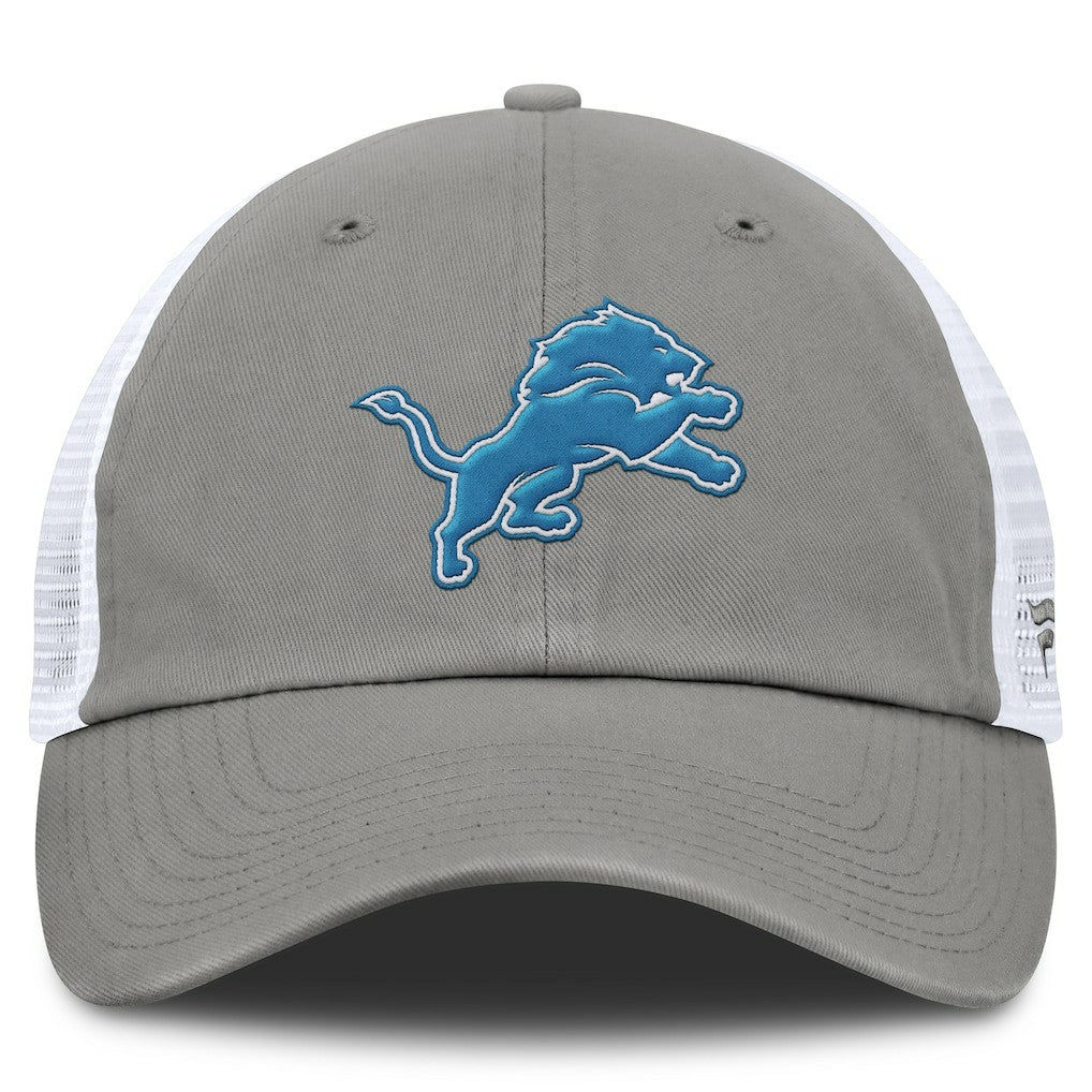 Detroit Lions Trucker Adjustable Hat - Gray/White - Fanatics