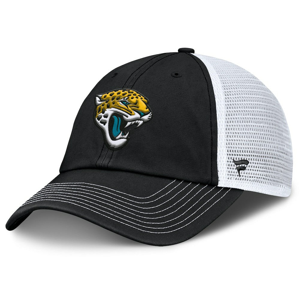 Jacksonville Jaguars Trucker Adjustable Hat - Black/White - Fanatics