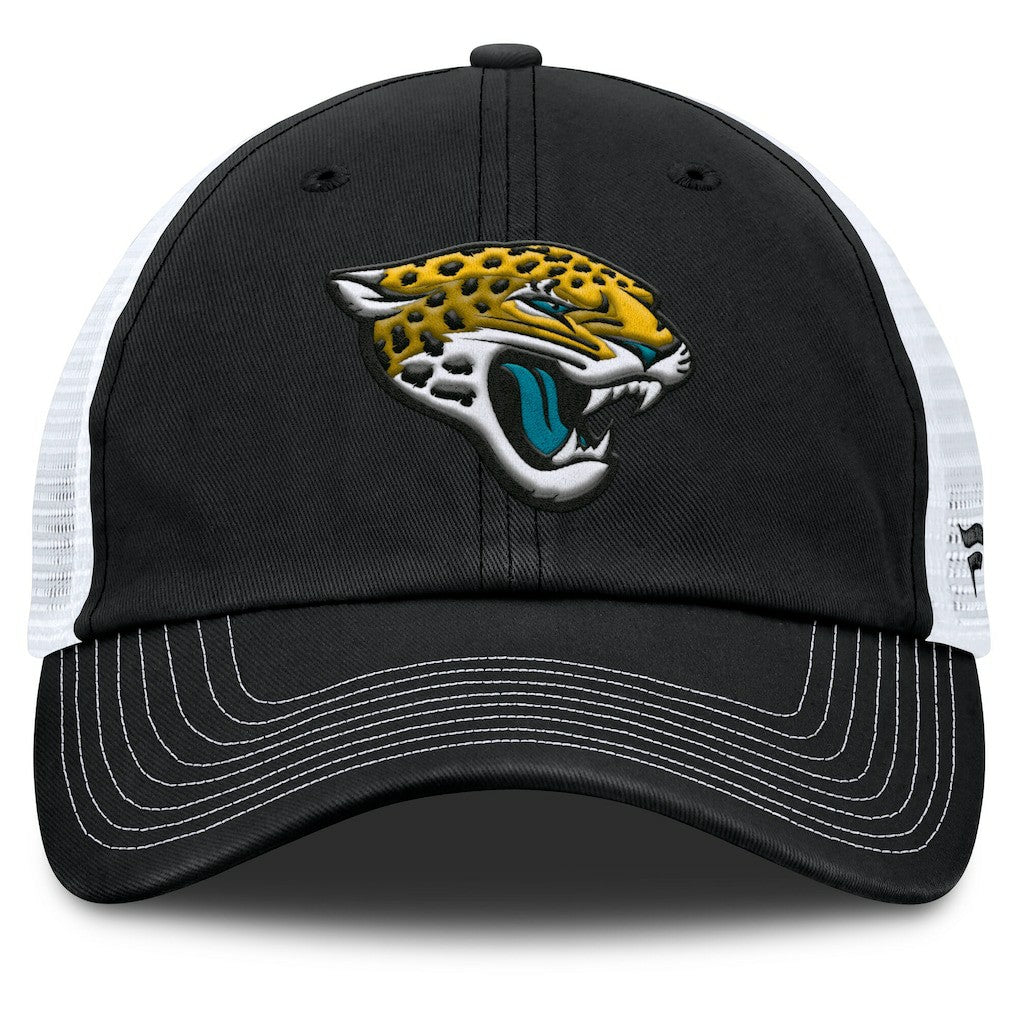Jacksonville Jaguars Trucker Adjustable Hat - Black/White - Fanatics