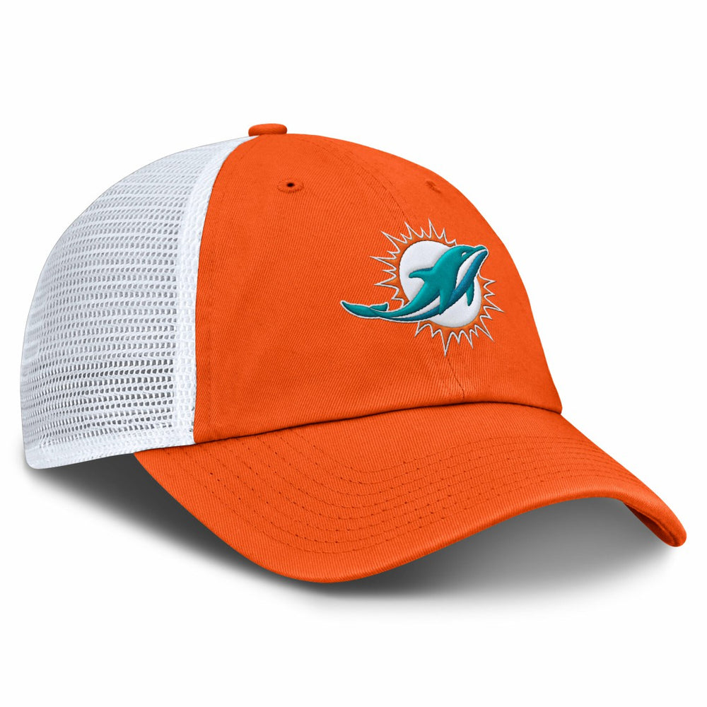 Miami Dolphins Trucker Adjustable Hat - Orange/White - Fanatics