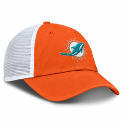Miami Dolphins Trucker Adjustable Hat - Orange/White - Fanatics
