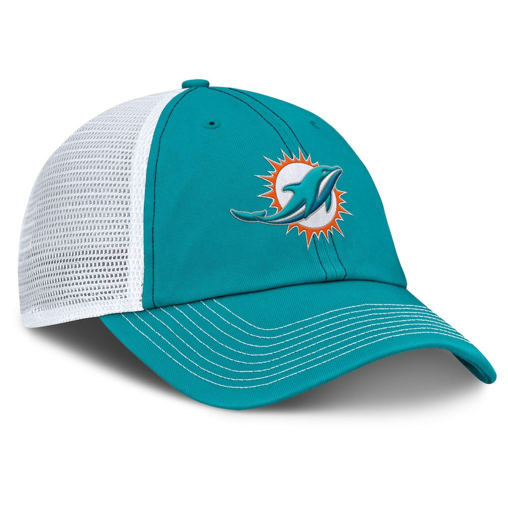 Miami Dolphins Trucker Adjustable Hat - Aqua/White - Fanatics