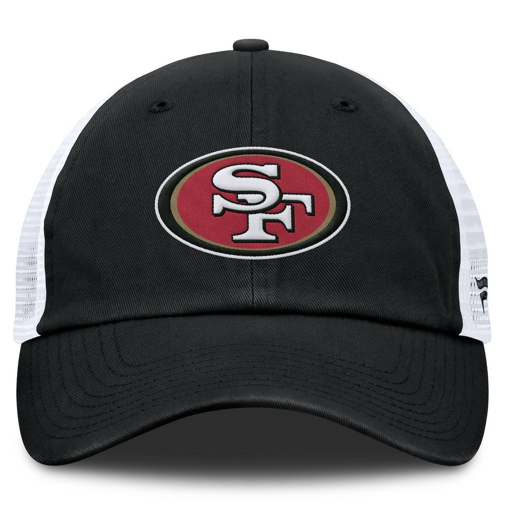 San Francisco 49ers Trucker Adjustable Hat - Black/White - Fanatics