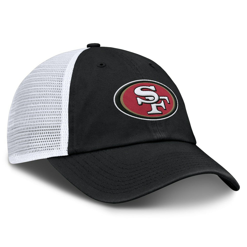 San Francisco 49ers Trucker Adjustable Hat - Black/White - Fanatics