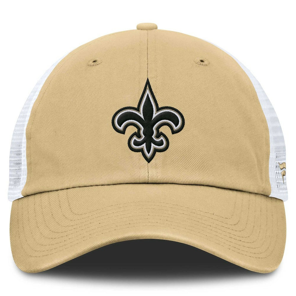 New Orleans Saints Trucker Adjustable Hat - Gold/White - Fanatics