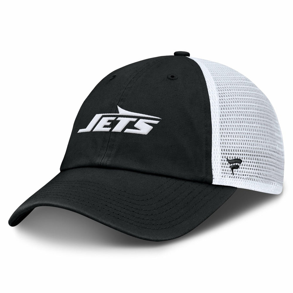 New York Jets Trucker Adjustable Hat - Black/White - Fanatics