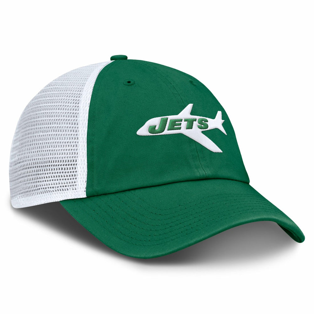 New York Jets Vintage Trucker Adjustable Hat - Kelly Green/White - Fanatics