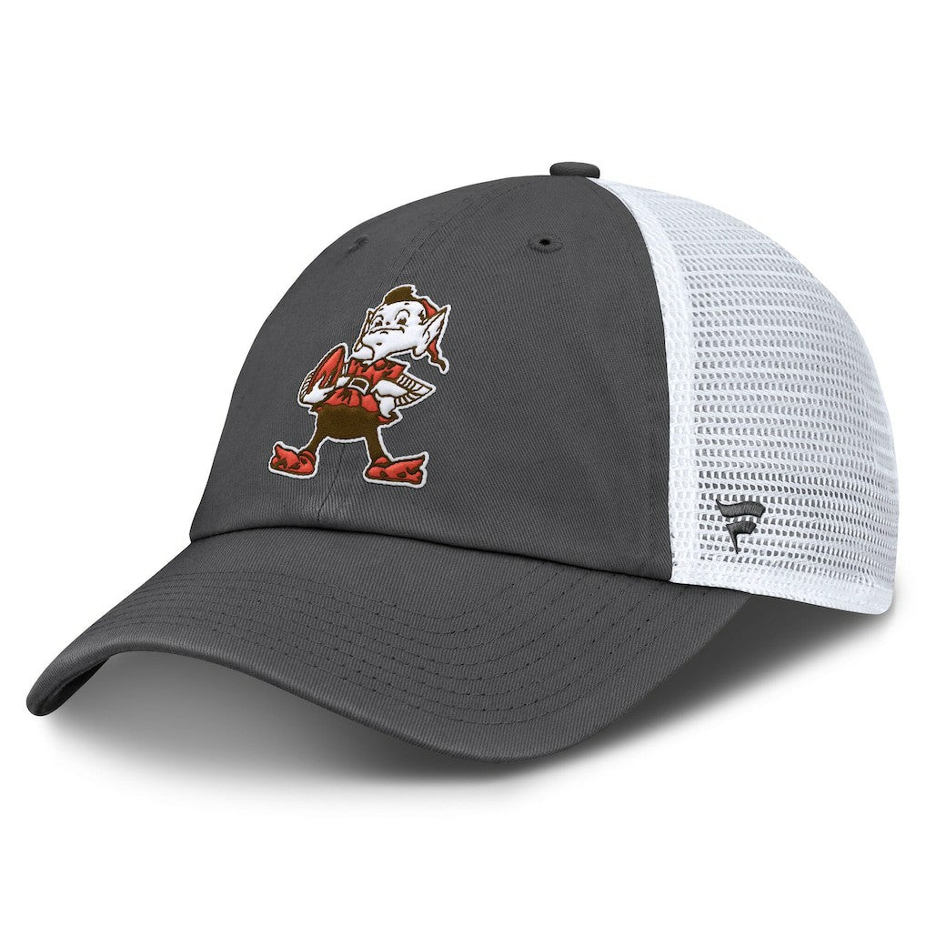 Cleveland Browns Basic Vintage Trucker Adjustable Hat - Gray/White - Fanatics