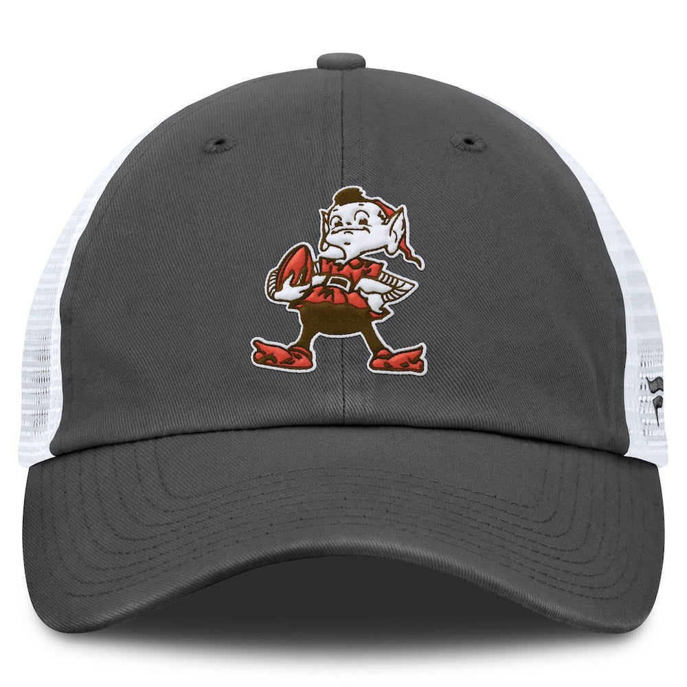 Cleveland Browns Basic Vintage Trucker Adjustable Hat - Gray/White - Fanatics