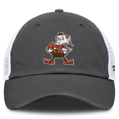Cleveland Browns Basic Vintage Trucker Adjustable Hat - Gray/White - Fanatics