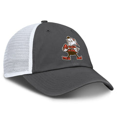 Cleveland Browns Basic Vintage Trucker Adjustable Hat - Gray/White - Fanatics