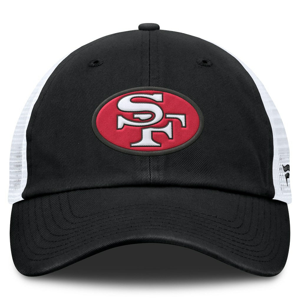 San Francisco 49ers Basic Vintage Trucker Adjustable Hat - Black/White - Fanatics