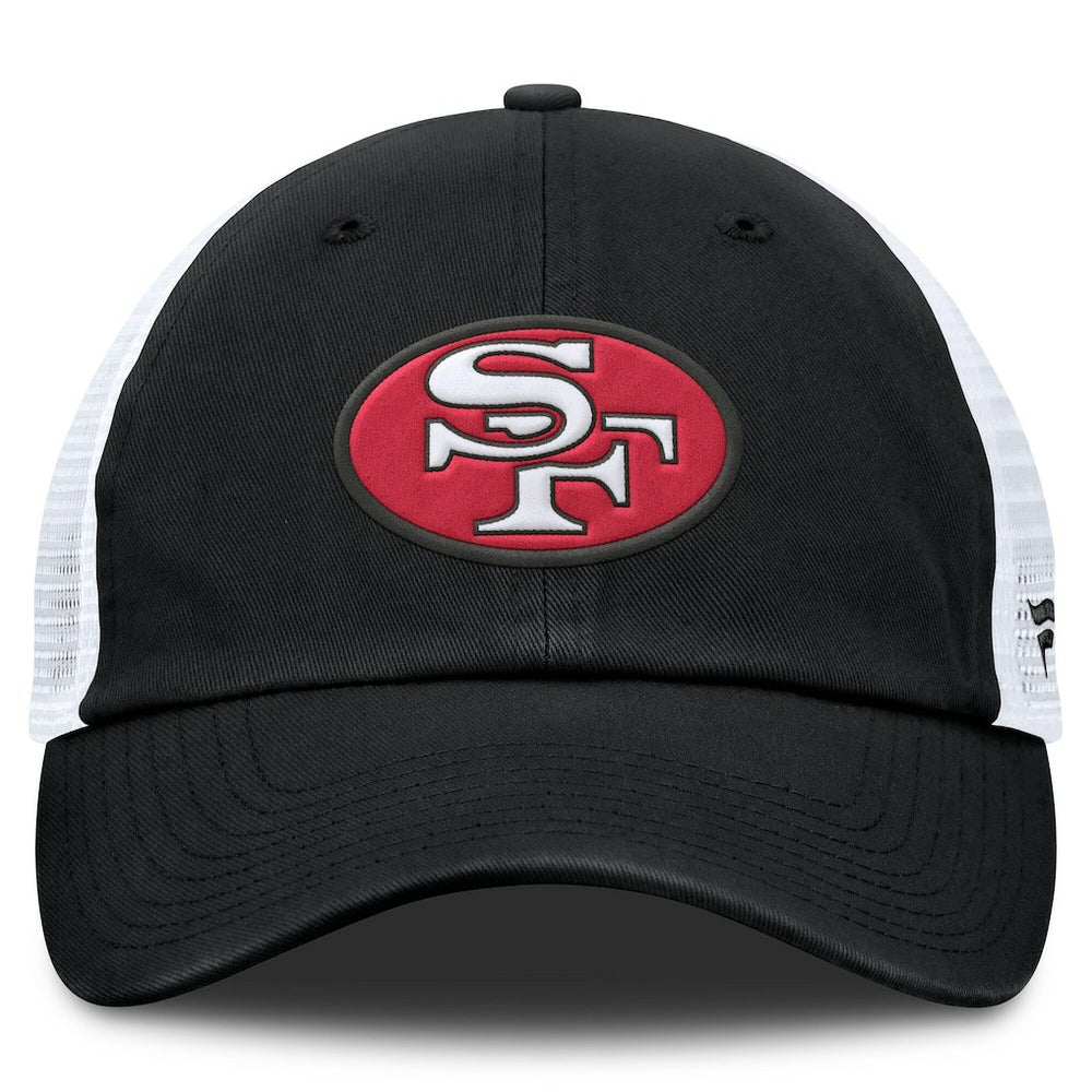 San Francisco 49ers Basic Vintage Trucker Adjustable Hat - Black/White - Fanatics