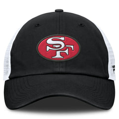 San Francisco 49ers Basic Vintage Trucker Adjustable Hat - Black/White - Fanatics