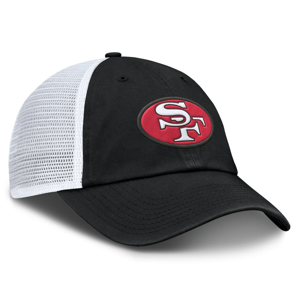 San Francisco 49ers Basic Vintage Trucker Adjustable Hat - Black/White - Fanatics