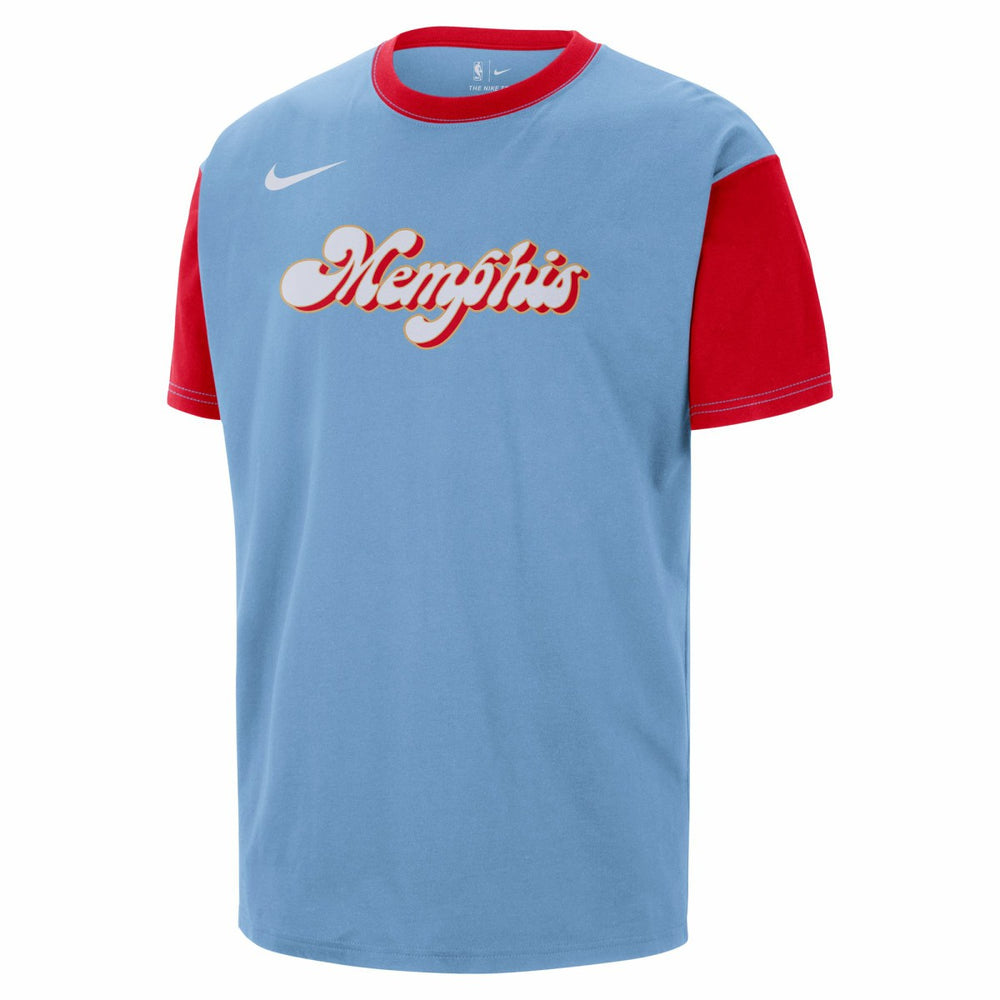 Nike Memphis Grizzlies 2024/25 City Edition Courtside Color Block T-Shirt Light Blue
