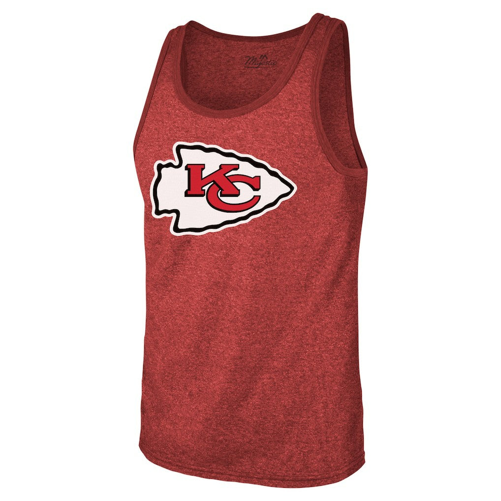 Patrick Mahomes Kansas City Chiefs Majestic Threads Tri-Blend Player Name & Number Tank Top - Red - NFL