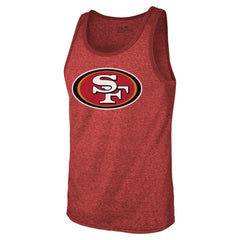 Christian McCaffrey San Francisco 49ers Majestic Threads Tri-Blend Player Name & Number Tank Top - Scarlet - NFL