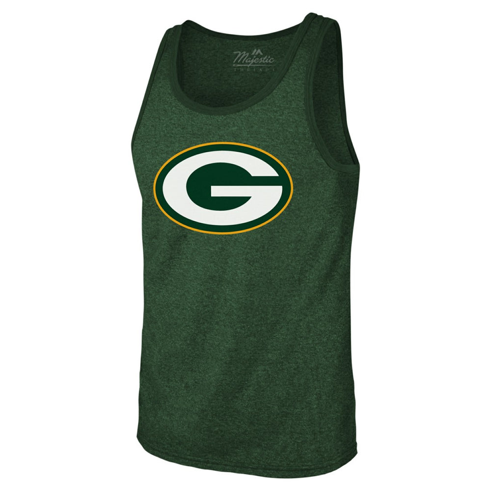 Jordan Love Green Bay Packers Majestic Threads Tri-Blend Player Name & Number Tank Top - Green - NFL