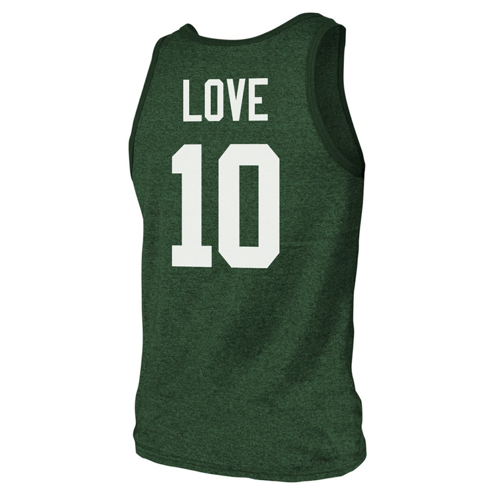 Jordan Love Green Bay Packers Majestic Threads Tri-Blend Player Name & Number Tank Top - Green - NFL