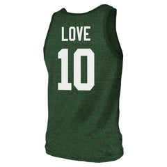 Jordan Love Green Bay Packers Majestic Threads Tri-Blend Player Name & Number Tank Top - Green - NFL