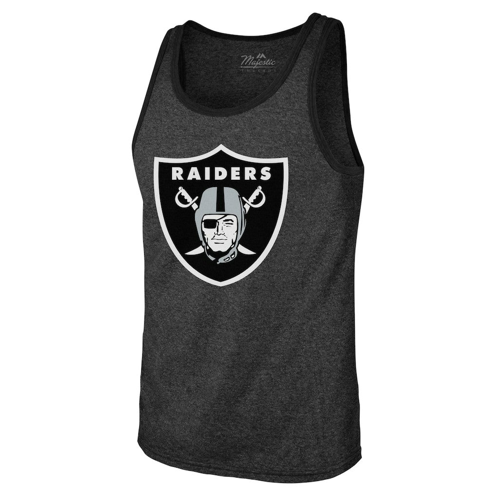 Maxx Crosby Las Vegas Raiders Majestic Threads Tri-Blend Player Name & Number Tank Top - Black - NFL