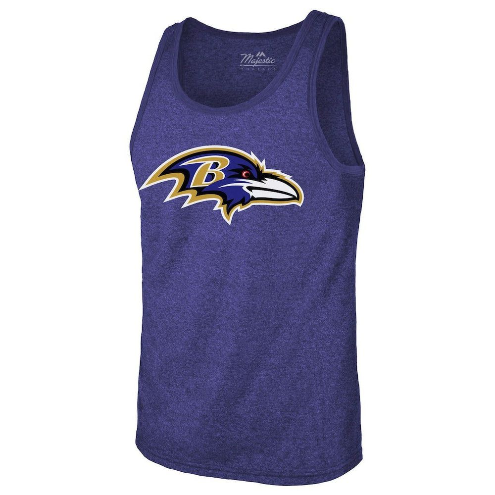 Lamar Jackson Baltimore Ravens Majestic Threads Tri-Blend Player Name & Number Tank Top - Purple - NFL