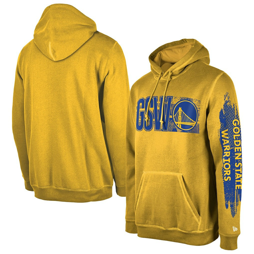 New Era Golden State Warriors Tip-Off Collection Pullover Hoodie Gold