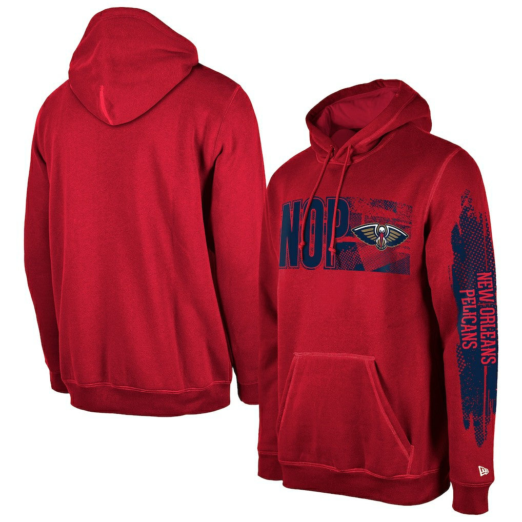 New Era New Orleans Pelicans Tip-Off Collection Pullover Hoodie Red