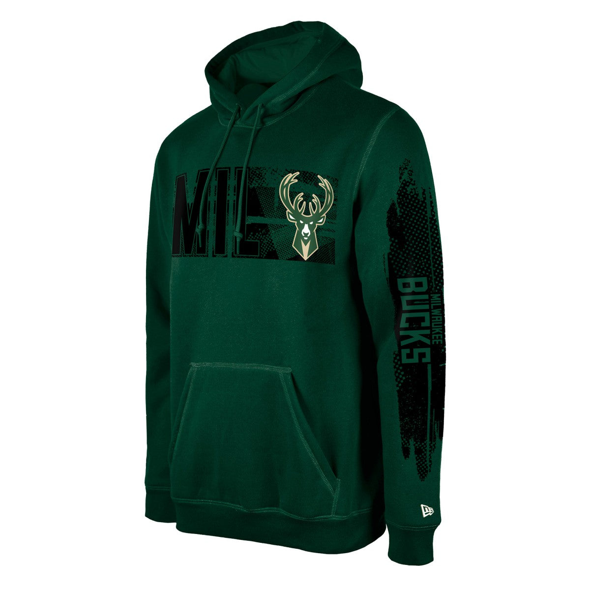 New Era Milwaukee Bucks Tip-Off Collection Pullover Hoodie Hunter Green