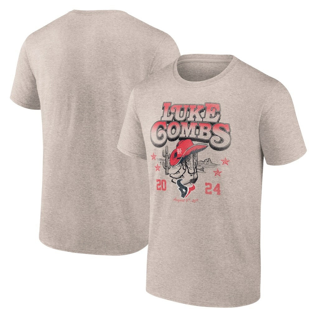 Luke Combs x Houston Texans Growin' Up and Gettin' Old Tour T-Shirt - Tan - Fanatics