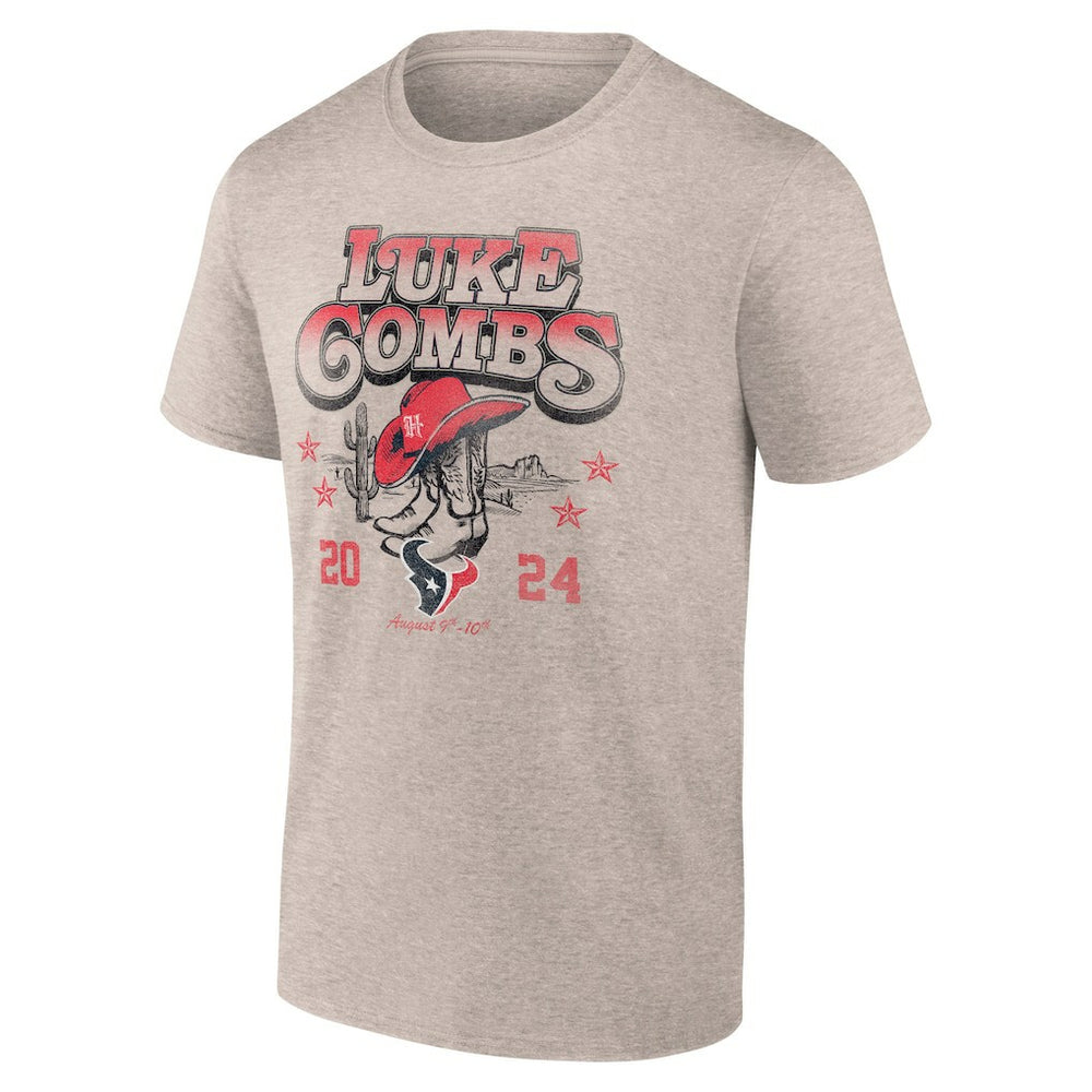 Luke Combs x Houston Texans Growin' Up and Gettin' Old Tour T-Shirt - Tan - Fanatics