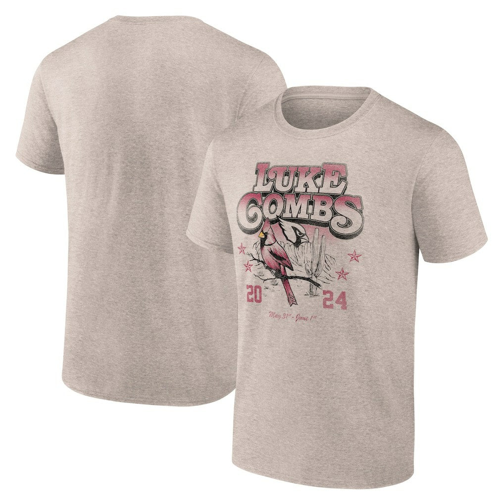 Luke Combs x Arizona Cardinals Growin' Up and Gettin' Old Tour T-Shirt - Tan - Fanatics