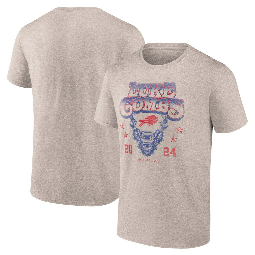 Luke Combs x Buffalo Bills Growin' Up and Gettin' Old Tour T-Shirt - Tan - Fanatics