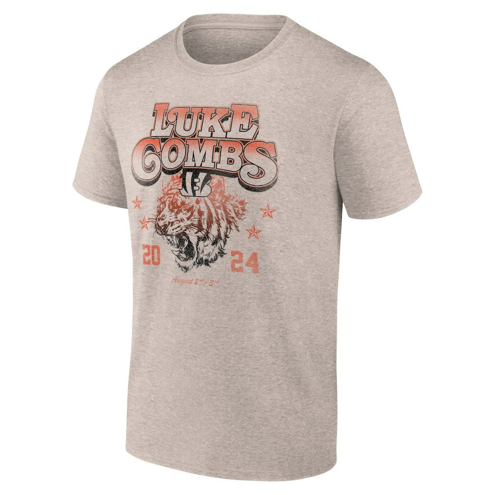 Luke Combs x Cincinnati Bengals Growin' Up and Gettin' Old Tour T-Shirt - Tan - Fanatics