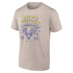Luke Combs x Los Angeles Rams Growin' Up and Gettin' Old Tour T-Shirt - Tan - Fanatics