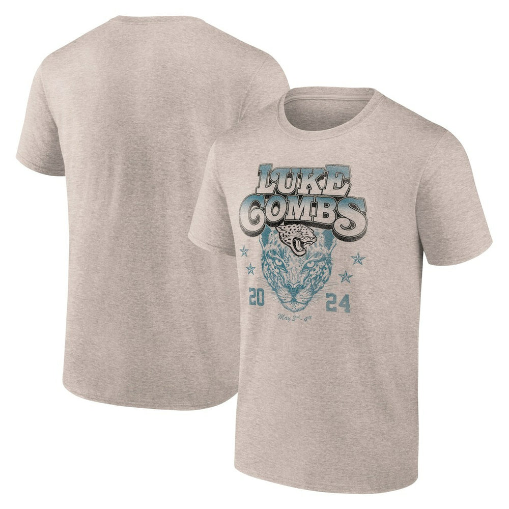 Luke Combs x Jacksonville Jaguars Growin' Up and Gettin' Old Tour T-Shirt - Tan - Fanatics