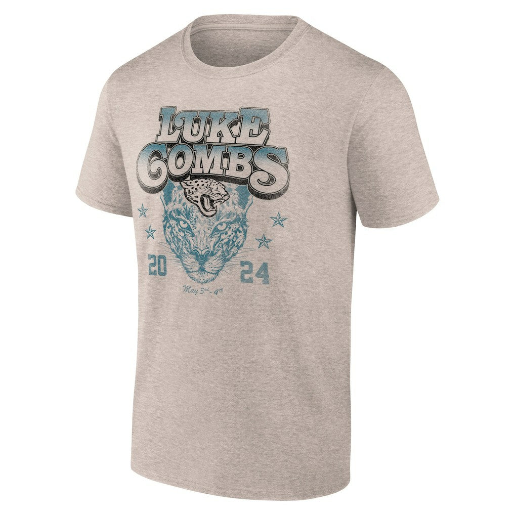 Luke Combs x Jacksonville Jaguars Growin' Up and Gettin' Old Tour T-Shirt - Tan - Fanatics