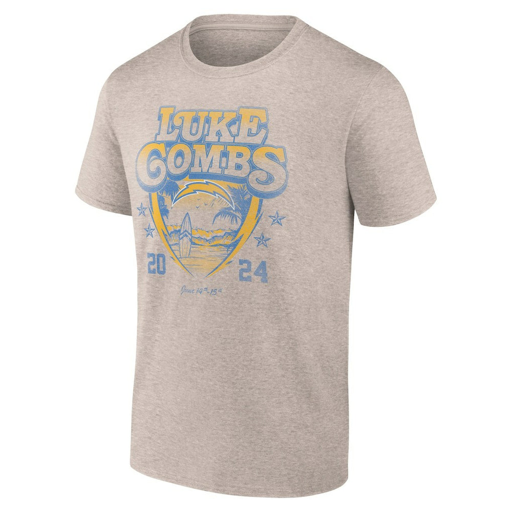 Luke Combs x Los Angeles Chargers Growin' Up and Gettin' Old Tour T-Shirt - Tan - Fanatics