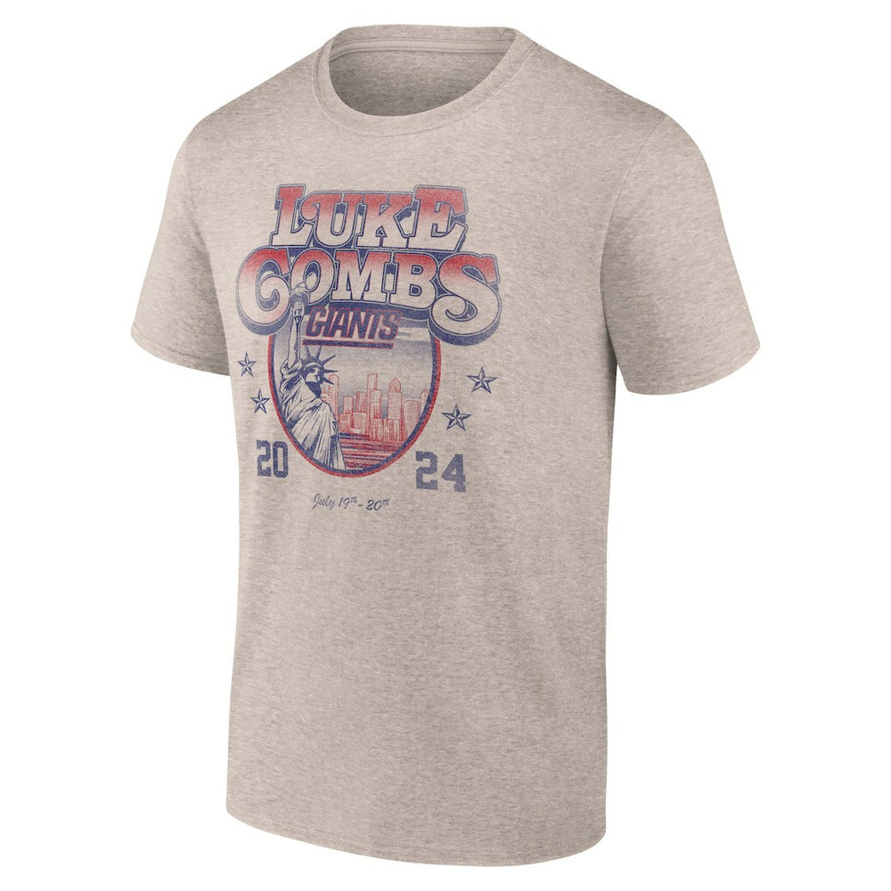 Luke Combs x New York Giants Growin' Up and Gettin' Old Tour T-Shirt - Tan - Fanatics