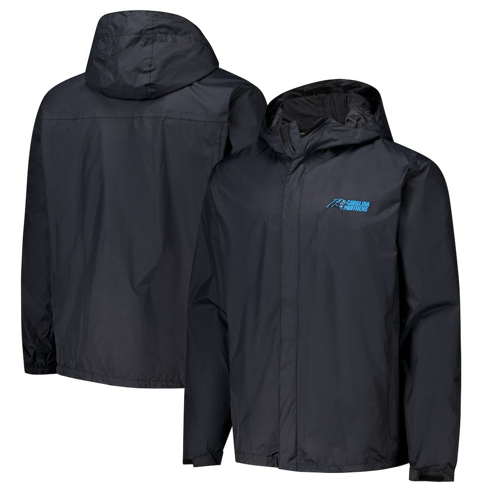 Carolina Panthers Dunbrooke Tropic Waterproof Packable Full-Zip Hoodie Jacket  - Black - NFL